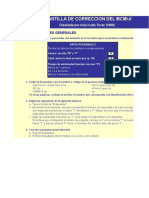 Plantilla de Correccion Del Mcmi-Ii: Instrucciones Generales