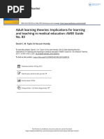 Adult Learning Theories Implications for Learning and Teaching in Medical Education AMEE Guide No 83