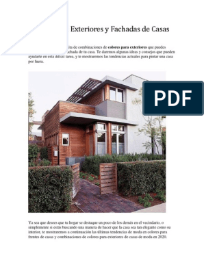 Colores para Exteriores y Fachadas de Casas 2020 2019 | PDF