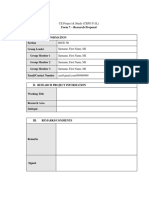 CE Project & Study (CEPS-511L) : Form 7 - Research Proposal