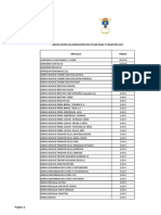 Listado de Precios PSP 2 Semestre 2017