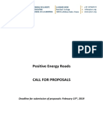 Positive Energy Roads: Deadline For Submission of Proposals: February 15, 2019