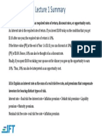 Lecture 1 Summary: LO.a: Interpret Interest Rates As Required Rates of Return, Discount Rates, or Opportunity Costs