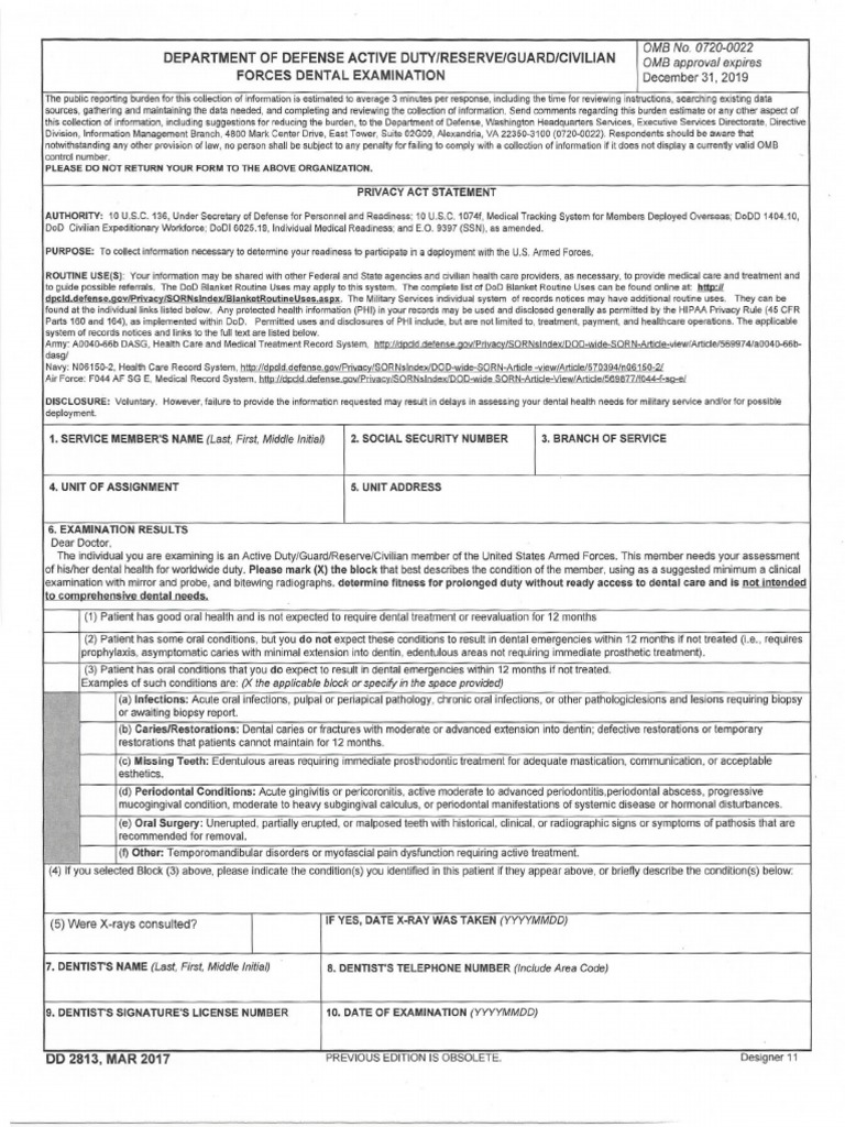 DD 2813 | PDF