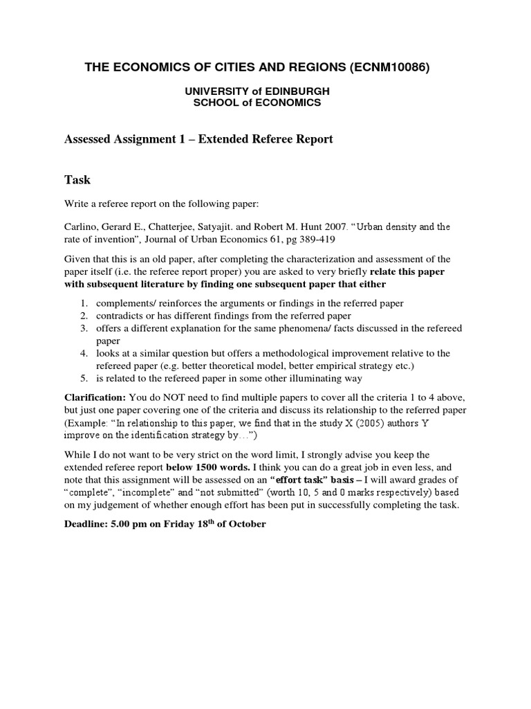 Urban Economics  PDF  Academic Journal  Evaluation