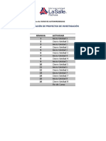 Cronograma de Actividades de CURSO DE AUTOAPRENDIZAJE PDF