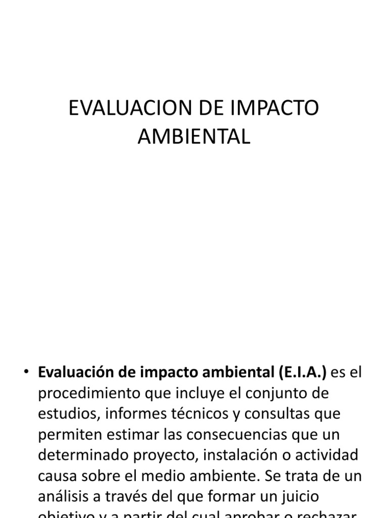 Guía Completa de Evaluación de Impacto Ambiental | PDF | Evaluación de ...