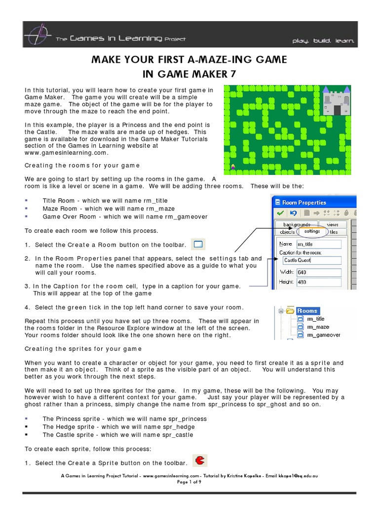 Gamemaker Maze Design PDF Computer Keyboard Computing