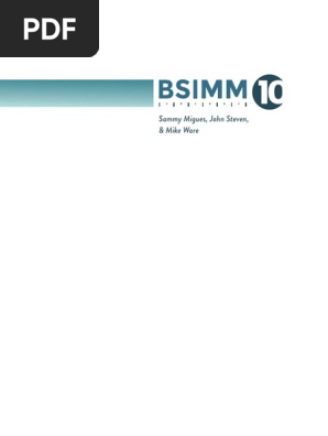 Bsimm10 Pdf Pdf Information Security Software Testing