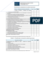 Check List Planejamento Auditoria Operacional