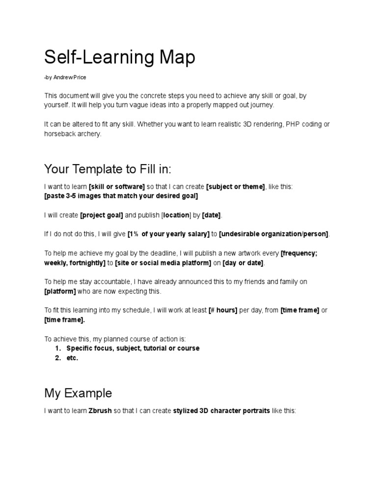 Self-Learning Skill Map Template | PDF | Career & Growth