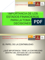 Importancia de Los Estados Financieros para La Toma de Decisiones