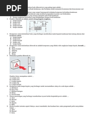 Pengertian Dari Sistem Kelistrikan Body Dibawah Ini Yang Paling Tepat Adalah