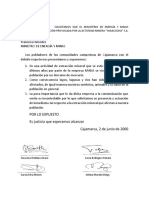 Solicitamos Que El Ministerio de Energía y Minas Regule La Contaminación Provocada Por La Actividad Minera