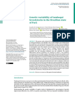 Genetic Variability of Tambaqui Broodstocks in the Brazilian State of Pará