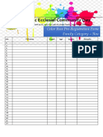 Basic Ecclesial Community Day: Color Run Pre-Registration Form Family Category - 3km