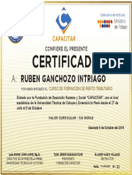 Certificado: Ruben Ganchozo Intriago