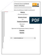 Algoritmos de Ordenamiento Internos y Externos