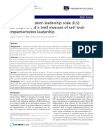 Aarons Et Al. - 2014 - The Implementation Leadership Scale (ILS) Develop