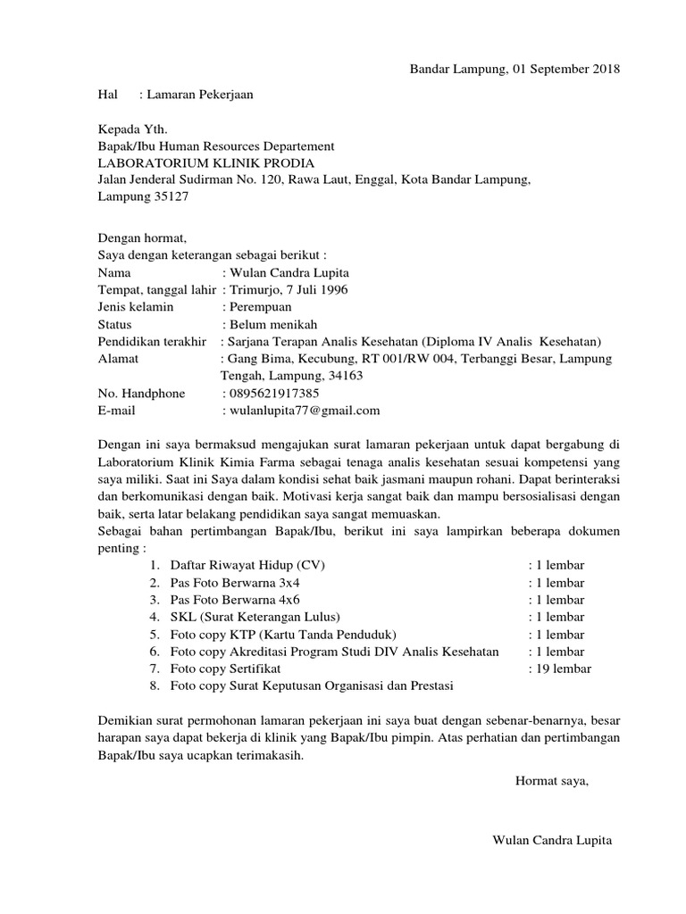 Sl Prodia Lampung Pdf