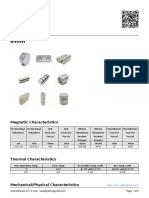 N40SH Magnets Grades Data