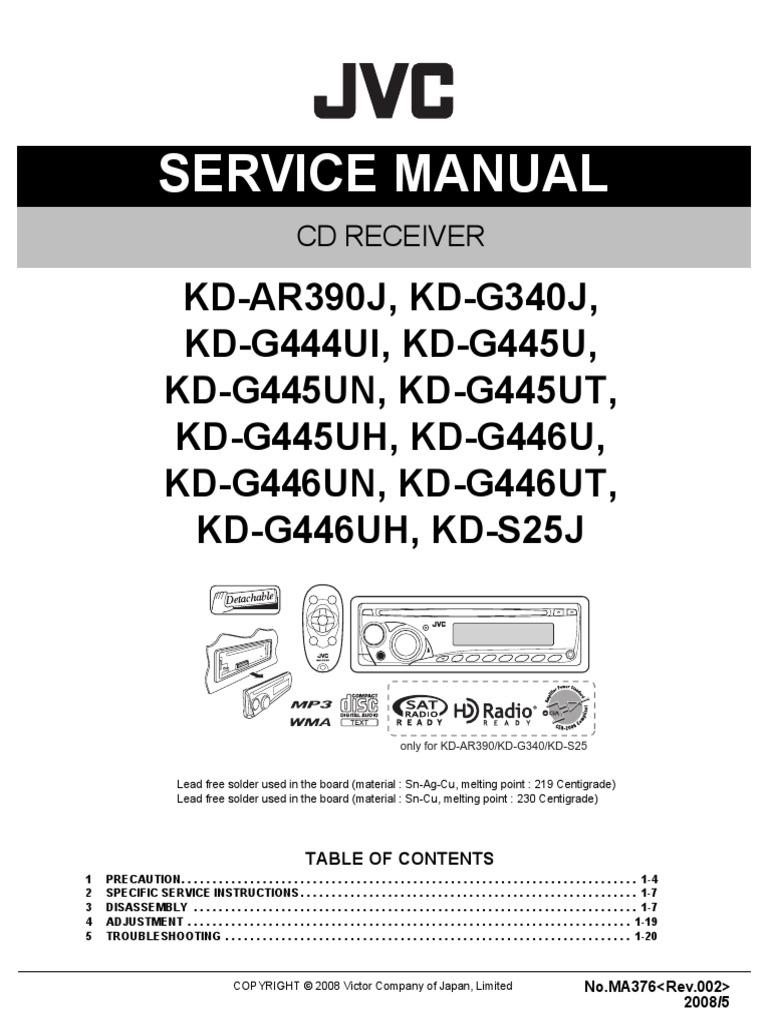 JVC Car Stereo Manual PDF Hertz Decibel