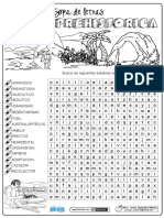 Sopa de Letras Prehistórico PDF