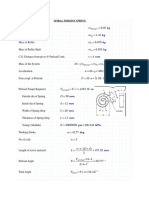 Calculating parameters for a spiral torsion spring