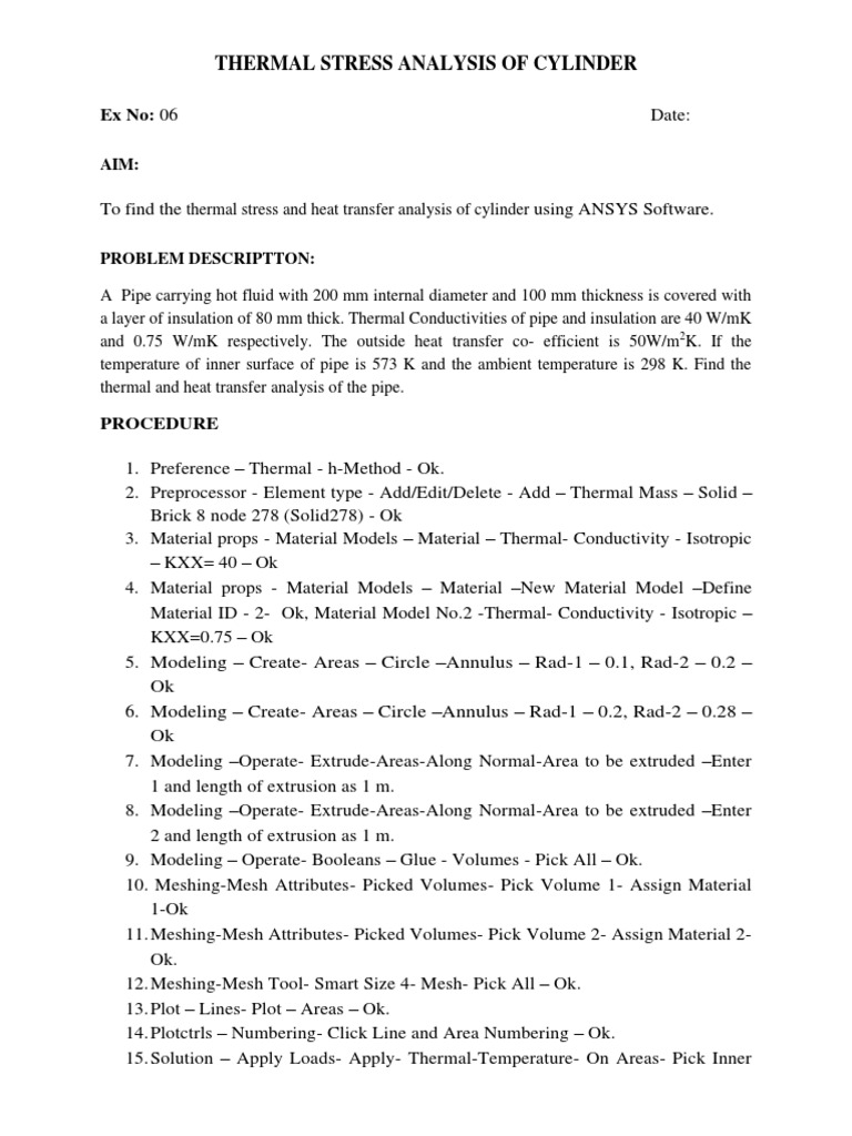 Final/6.Thermal Stress Analysis of Cylindrical Shells | PDF | Extrusion ...