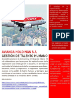 Avianca Holdings S.A: Gestión de Talento Humano