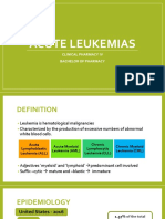 Acute Leukemias: Clinical Pharmacy Iv Bachelor of Pharmacy