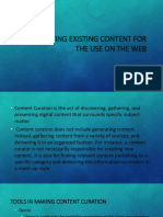 Curating Existing Content For The Use On The Web