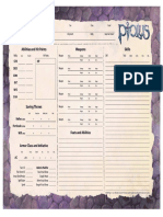 Ptolus Character Sheet