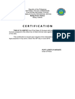 Certification