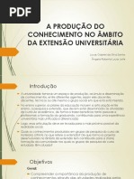 A Produção Do Conhecimento No Âmbito Da Extensão