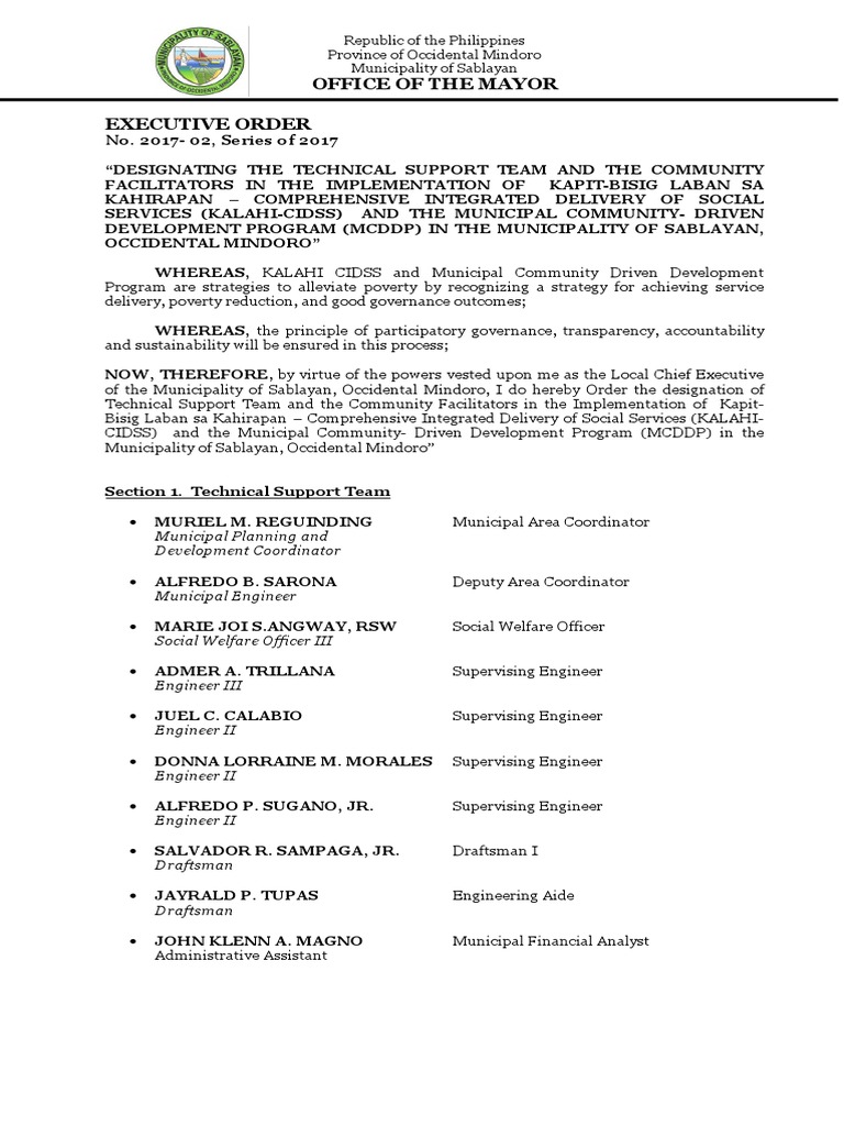 Sample Executive Order | PDF | Economies | Government