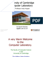 University of Cambridge Computer Laboratory: Hod: Professor Andy Hopper