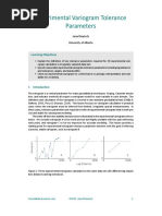 Experimental Variogram Tolerance Parameters: Learning Objec Ves