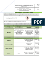 Hoja de datos de seguridad MSDS Azul de metileno