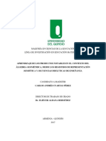 Aprendizaje de Los Productos Notables en El Contexto Del Algebra Geometrica Desde Los Registros de Representación Semiotica y Secuencias Didacticas de Enseñanza