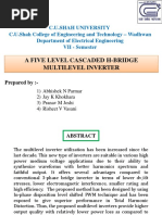 A Five Level Cascaded H-Bridge Multilevel Inverter