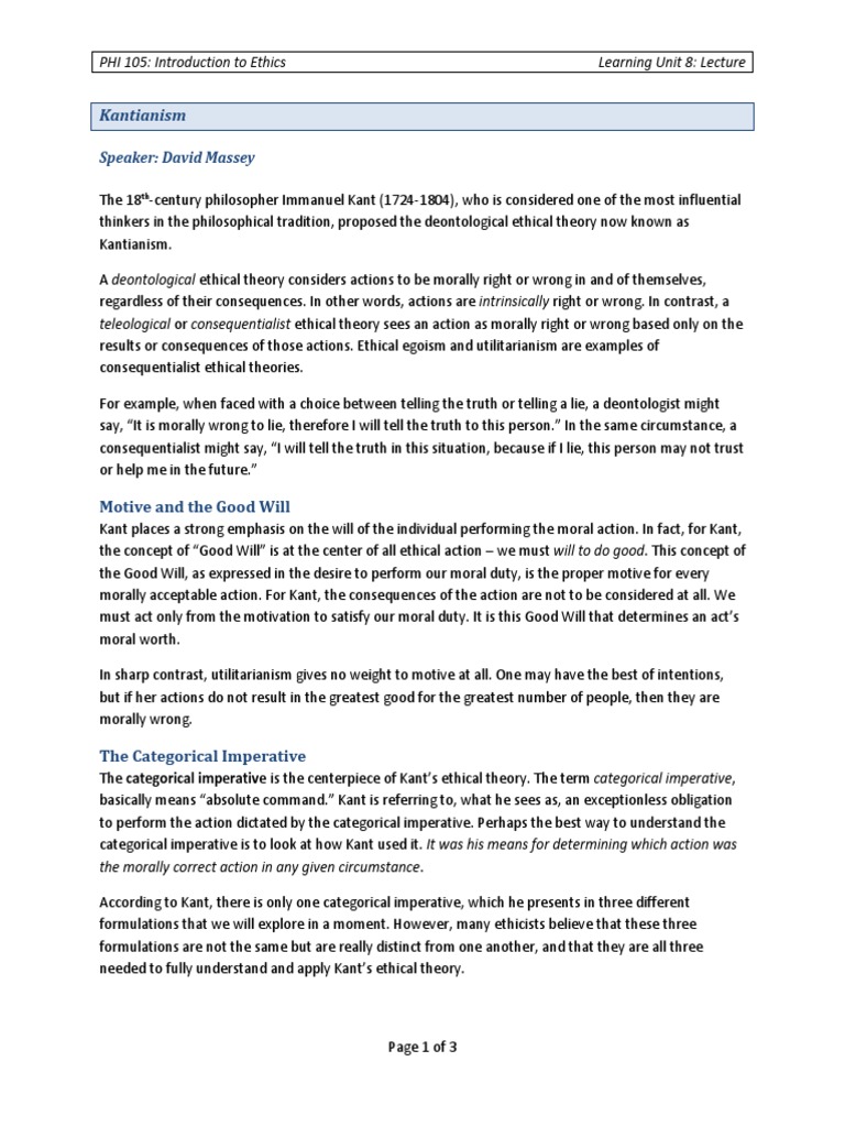 Categorical Imperative Pdf Immanuel Kant Ignorance