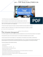 Schedule Management - PMP Study Guide (PMBOK 6th Edition)