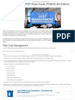 Cost Management: PMP Study Guide (PMBOK 6th Edition)
