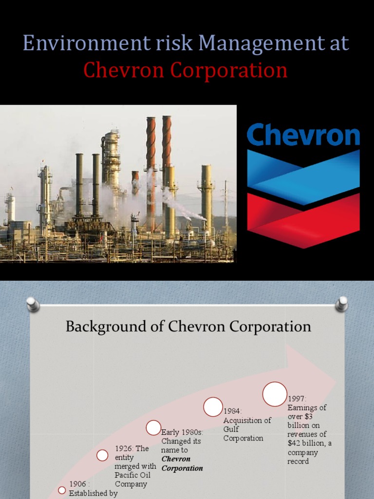 Chevron Corporation: Environment Risk Management at | PDF | Risk ...