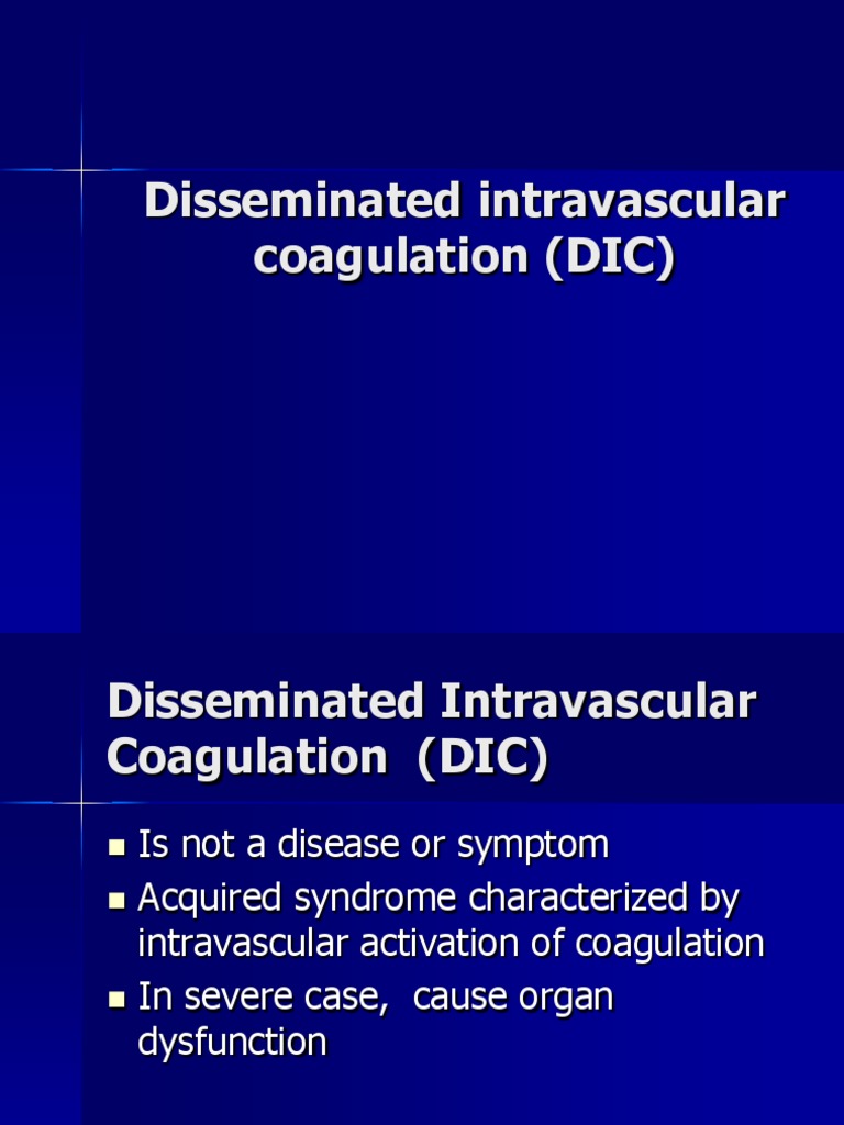 Understanding Disseminated Intravascular Coagulation | PDF ...
