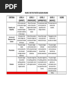 Grade 4 (Science) Rubric