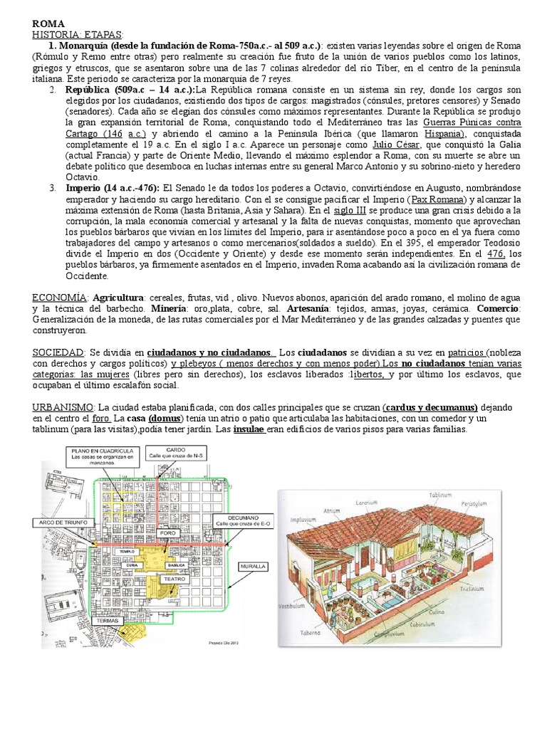 Resumen Roma II | PDF | Roma antigua | imperio Romano