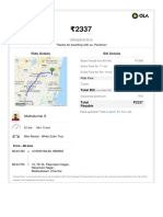 Ride Details Bill Details: Thanks For Travelling With Us, Pavithran