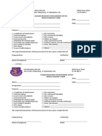 Human Resource Development Office Service Request Form Date